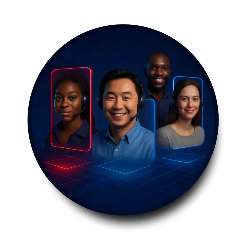 NexGen builds strong global connections through expert BPO talent Diverse BPO professionals symbolizing NexGen’s global connections