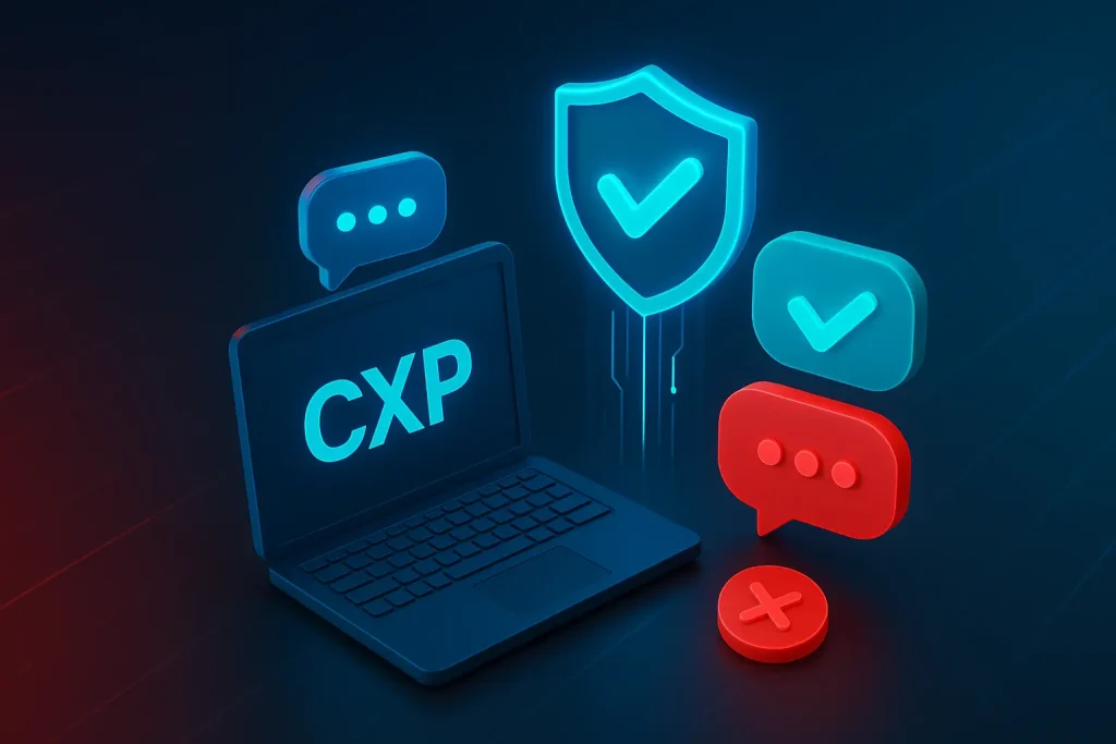 Customer service representative managing live chat support with do’s and don’ts checklist