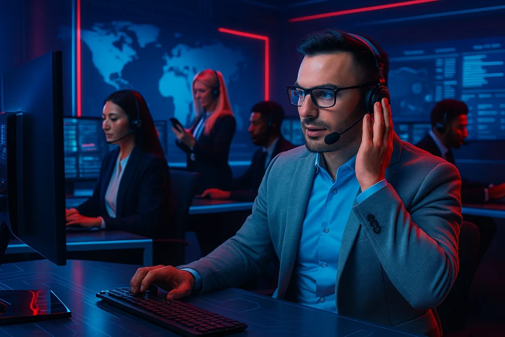 Specialized Technical Support Teams Delivering Tailored, World-Class Care" Dedicated technical support team assisting customers with advanced electronics issues