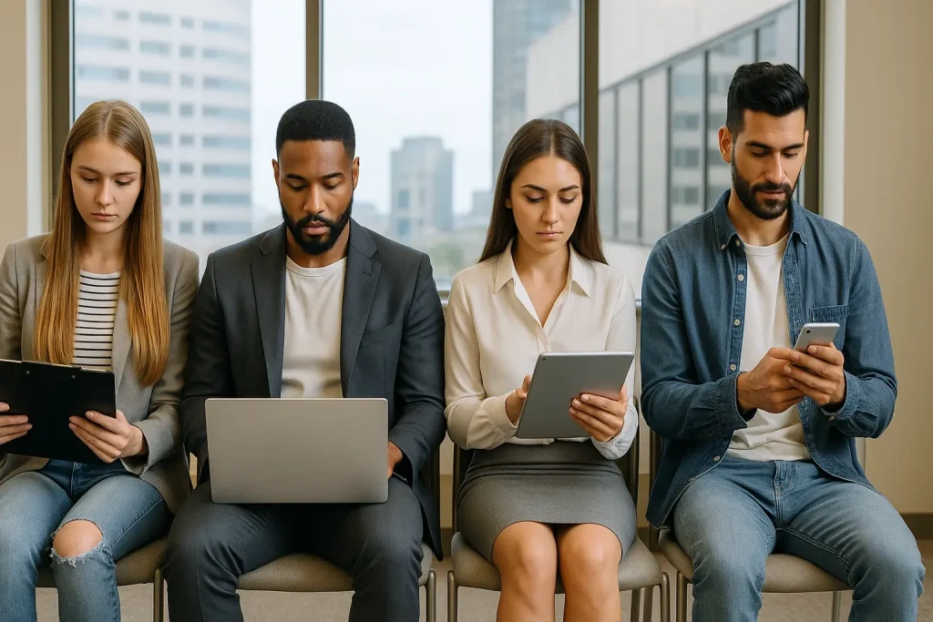 Join NexGen Agency: Careers in Customer Experience with Growth and Work-Life Balance Diverse and motivated customer service team collaborating in a modern office environment