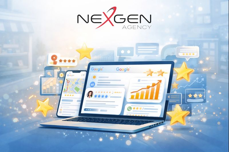 Google review management dashboard showing customer trust and star ratings